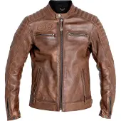 John Doe Dexter Motorrad Lederjacke, braun, 4XL