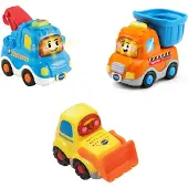 Vtech Spielzeug-Auto "Tut Tut Baby Flitzer, 3er Set Baustellenfahrzeuge", bunt, Spielzeugfahrzeuge, Kinder, Kunststoff, Spielzeug-Auto