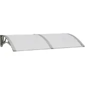 vidaXL Türvordach Grau 150x75 cm Polycarbonat