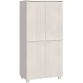 vidaXL Kleiderschrank HAMAR Weiß 89x50x180 cm Massivholz Kiefer