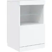 vidaXL Sideboard mit LED-Leuchten Weiß 41x37x67 cm