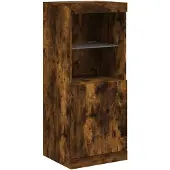 vidaXL Sideboard mit LED-Leuchten Räuchereiche 41x37x100 cm