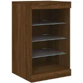 vidaXL Sideboard mit LED-Leuchten Braun Eichen-Optik 41x37x67 cm