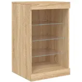 vidaXL Sideboard mit LED-Leuchten Sonoma-Eiche 41x37x67 cm