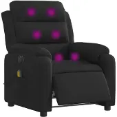 vidaXL Massagesessel Elektrisch Schwarz Stoff
