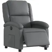 vidaXL Relaxsessel Elektrisch Grau Kunstleder