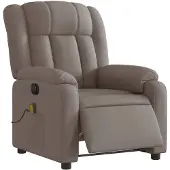 vidaXL Massagesessel Elektrisch Taupe Stoff