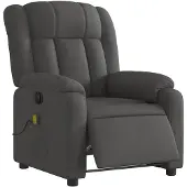 vidaXL Massagesessel Elektrisch Dunkelgrau Stoff