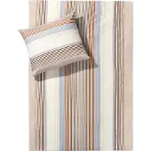 Dyckhoff Bettwäsche beige-braun 1x 135x200 cm + 1x 80x80 cm