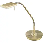 TRIO LED Schreibtischleuchte BERGAMO Silber flexibel Sensordimmer - Höhe 50cm