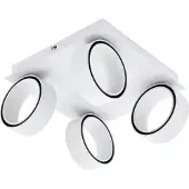 Eglo ALBARIZA, 4 Glühbirne(n), LED, 3000 K, 650 lm, IP20, Chrom, Weiß