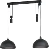 Eglo Pendellampe Winkworth, schwarz, Länge 118 cm, Metall, 2-flg.
