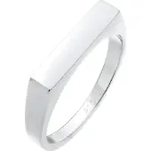 Elli Siegelring "Ring Siegelring Rechteck Pinky Ring 925 Silber" Gr. 54, silber, Fingerringe, Damen, 54, ohne Stein, Silber 925 (Sterlingsilber), 9mm, Siegelring