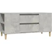 The Living Store TV-Schrank Betongrau 102x44,5x50 cm Holzwerkstoff