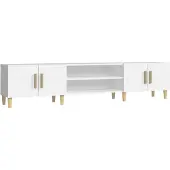 The Living Store TV-Schrank Weiß 180x31,5x40 cm Holzwerkstoff