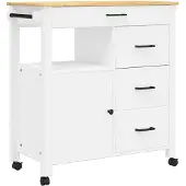 vidaXL Küchenwagen MONZA 84x40x90 cm Massivholz Kiefer