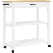 DKD Home Decor vidaXL Küchenwagen MONZA 84x40x88,5 cm Massivholz Kiefer