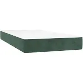 vidaXL Taschenfederkernmatratze Mittel Dunkelgrün 120x190x20 cm Samt