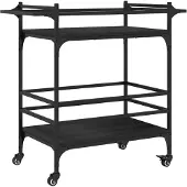 vidaXL Küchenwagen Schwarz 82x40x78,5 cm Holzwerkstoff