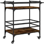 vidaXL Küchenwagen Räuchereiche 82x40x78,5 cm Holzwerkstoff