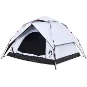 vidaXL Kuppel-Campingzelt 3 Personen Weiß Verdunkelt Quick Release