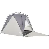 vidaXL Strandzelt 4 Personen Grau Quick Release Wasserdicht