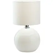 TK Lighting Palla Small Nachttischlampe weißer Stoffschirm