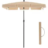 OEM Rechteckiger Gartenschirm mit UV-Schutz UPF 50 Taupe