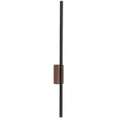 TK Lighting LED-Wandleuchte 30W FLASH BLACK WOOD 6625