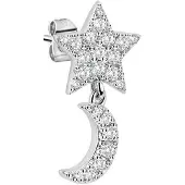 La Petite Story Stud Star &amp; Moon Crysta Ohrringe