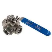 Tameson G 1-1/2 Zoll 3-Wege L-Port Edelstahl Kugelhahn