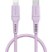 IMoshion Lightning- auf USB-C-Kabel – nicht MFi- – Geflochtenes Gewebe – 1 m – Lila