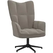 vidaXL Relaxsessel Hellgrau Samt