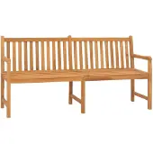 Natur24 Gartenbank 180 cm x 60 cm x 90 cm Teak