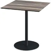 Veba Urban Terrassentisch Schwarz gestell + Tropical Wood HPL 70x70 cm