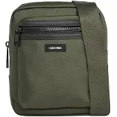 Calvin Klein Grüne Herrentasche aus recyceltem Polyester mit Schulterriemen