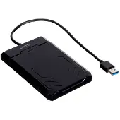 UNITEK Y-3036, HDD / SSD-Gehäuse, 2.5", SATA, Serial ATA II, Serial ATA III, 5 Gbit/s, USB Anschluss, Schwarz