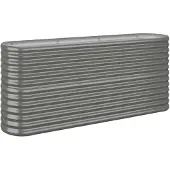 vidaXL Hochbeet Verzinkter Stahl 152x40x68 cm Grau