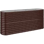 vidaXL Hochbeet Verzinkter Stahl 152x40x68 cm Braun