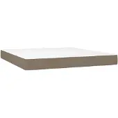 vidaXL Taschenfederkernmatratze Mittel Taupe 180x200x20 cm Stoff