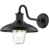 Kichler Außen Wandlaterne, Alu Stahl schwarz, Glas klar, H 33,1 cm