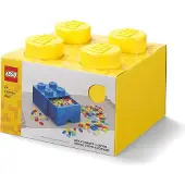 LEGO Stein mit 4 Noppen und Schubfach in Gelb