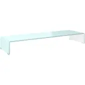 vidaXL TV-Aufsatz/Monitorerhöhung Glas Grün 100x30x13 cm