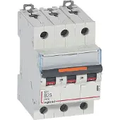 Legrand 409731 DX3 Leitungsschutzschalter B-Charakteristik, 25A, 3-polig, 25kA, 400VAC, 3TE