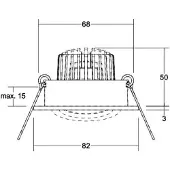 Brumberg LED-Einbauspot Tirrel-R DALI Anschlussbox alu matt