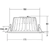 Brumberg LED-Einbaudownlight Lydon Midi, weiß, DALI, 4.000 K
