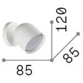Ideal Lux Wandleuchte Dodo schwarz 1-flammig Metall Ø 8,5 cm