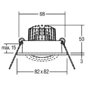 Brumberg LED-Einbaustrahler Tirrel-S, on/off, strukturweiß