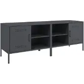 vidaXL TV-Schränke 2 Stk. Anthrazit 68x39x50,5 cm Stahl