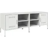 vidaXL TV-Schränke 2 Stk. Weiß 68x39x50,5 cm Stahl